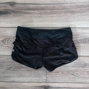 Lululemon black running shorts